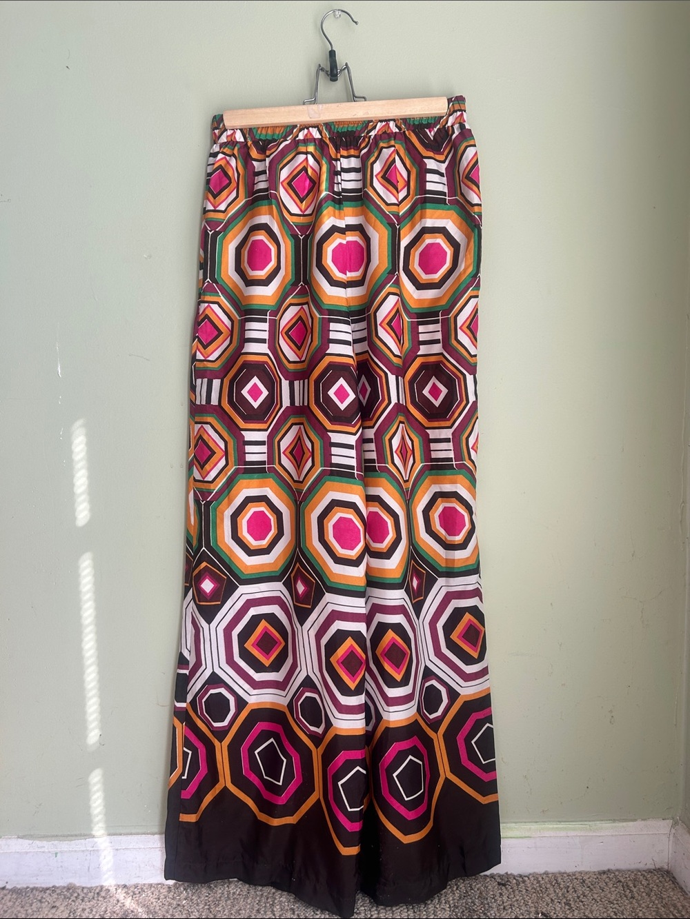 Geometric Print Maxi Pants in Multicolor
